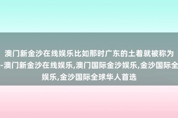 澳门新金沙在线娱乐比如那时广东的土着就被称为广府东谈主-澳门新金沙在线娱乐,澳门国际金沙娱乐,金沙国际全球华人首选