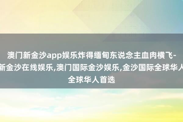 澳门新金沙app娱乐炸得缅甸东说念主血肉横飞-澳门新金沙在线娱乐,澳门国际金沙娱乐,金沙国际全球华人首选